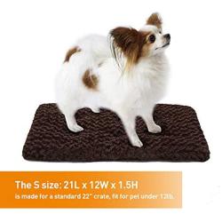 Auboa Dog Crate Bed with Cotton Cushion, Plush Ombré Swirl Kennel Mat for Small, Medium, Extra Large Pet