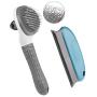 Aumuca Cat Brush and Dog Brush, Cat Brush for Shedding and Grooming with Long or Short Hair Self Cleaning Slicker Brush