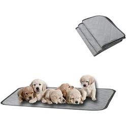 TSL Reusable+Well-Absorbed Machine Wasable pet Pad/Waterproof Puppy Training Pads/Multi-situational use (36x31, Grey)