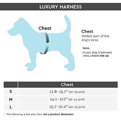 Gooby - Luxury Dog Harness, Small Dog Step-In Harness with Microsuede Straps and Three Point Adjustables