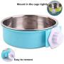 IMIKE Removable Stainless Steel Crate Dog Bowl,Pets Hanging Water Food Feeder Bowl Cage Coop Cup for Dogs,Cats,Birds,Small Animals-Blue