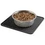 mDesign Premium Quality Square Pet Food and Water Bowl Feeding Mat for Dogs and Puppies - Waterproof Non-Slip Durable Silicone Placemat - Food Safe, Non-Toxic - Medium - Black mDesign Premium Quality Square Pet Food and Water Bowl Feeding Mat for Dogs and Puppies - Waterproof Non-Slip Durable Silicone Placemat - Food Safe, Non-Toxic - Medium - Black