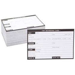 Okuna Outpost Pet Boarding Cards, Vet and Kennel Office Supplies (6 x 4 in, 200 Pack)