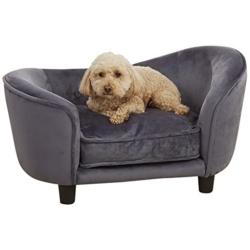 Enchanted Home Pet Ultra Plush Snuggle Pet Bed in Dark Grey