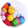 Square Steel Needle pet Comb 1PC - Pet Nail File 2PCS - Cat Toy Pet Rattan Ball 1PC - Pet Shiny Fluffy Ball 1PC - Pet high Elastic Wool Ball 2PCS - Color randomised