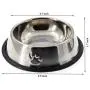 AYECEHI Stainless Steel Dog Cat Bowls Cat Food Bowls with Rubber Base for Small Dogs, Cat Dish Bowl Dog Food Bowls No Spill(Set of 2)
