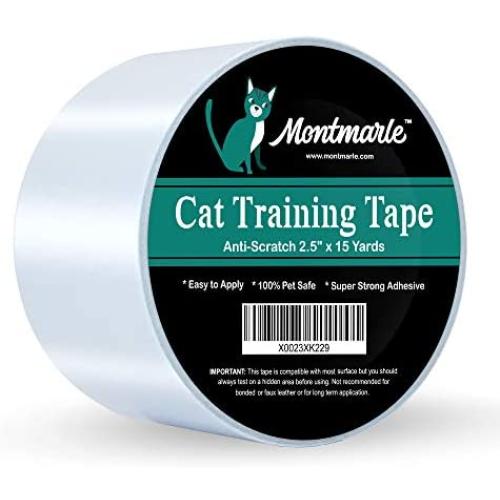 MONTMARLE Anti-Scratch Cat Training Tape – Protect Your Furniture Legs Couch Table Carpet – Pet Corrector Double Stick Tape – Cat Scratching Deterrent Fabric Protector