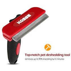 Kosse Professional Pet Deshedding Tool with Fur Ejector, Grooming Brush Effectively Reduces Shedding by up to 90%, Grooming Comb for Cats and Dogs