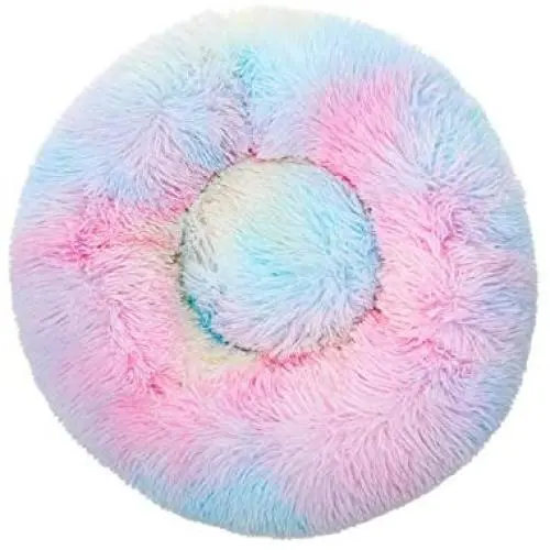 CATTYBOX Marshmallow Cat Bed and Small Dog Bed, Self Warming Donut Cuddler, Ultra Soft and Comfortable, Improves Sleep, Machine Washable, Rainbow, 23.6'' Diameter CATTYBOX Marshmallow Cat Bed and Small Dog Bed, Self Warming Donut Cuddler, Ultra Soft and Comfortable, Improves Sleep, Machine Washable, Rainbow, 23.6'' Diameter