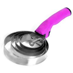 BOTH WINNERS Reversible Stainless Steel Curry Comb with Soft Touch Grip