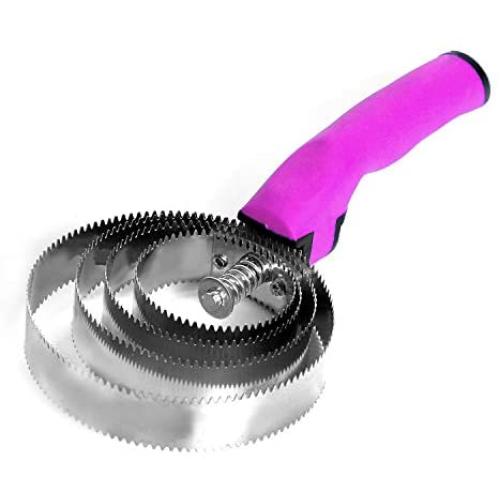 BOTH WINNERS Reversible Stainless Steel Curry Comb with Soft Touch Grip