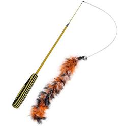 Pet Wand Toy, Teaser Toy, Soft Non-Toxic Cat Chaser Toy, Safe Attractive Durable for Cat Retractable Home