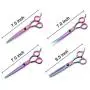 Professional Dog Grooming Scissors Set,Straight, Thinning ,Curved Scissors ,4pcs Set for Dog Grooming (rainbow)