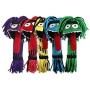 MPP Silly Rope Monster Dog Toys Funny Squeaker Fetch Tugs Assorted Colors 13'' Long