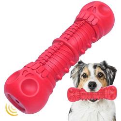 Dog Squeaky Toys Almost Indestructible,Dog Chew Toys for Aggressive Chewers, Toughest Natural Rubber,Pet Chew Toys for Medium and Large Breed,Bone Shape