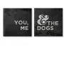 Stupell Industries You Me and The Dogs Quote Family Pet Black White, Designed by Gigi Louise Wall Art, 2pc, Each 17 x 17, Canvas Stupell Industries You Me and The Dogs Quote Family Pet Black White, Designed by Gigi Louise Wall Art, 2pc, Each 17 x 17, Canvas