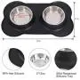 Awolf Dog Bowls Stainless Steel Pet Bowls & Dog Food Water Bowls with No-Spill and Non-Skid, with Dog Bowl Mat for for Feeding Small Medium Large Dogs Cats Puppies Awolf Dog Bowls Stainless Steel Pet Bowls & Dog Food Water Bowls with No-Spill and Non-Skid, with Dog Bowl Mat for for Feeding Small Medium Large Dogs Cats Puppies