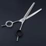 Dream Reach Professional 6.5 inch Japanese 440C Steel Upward Curved Dog Chunker Shears Razor Edge Pet Grooming Thinning/Blending/texturizing/Layering Scissors