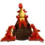 MODERN WAVE - Squeaky Plush Dog Toy Volcano and Dragons - Interactive Hide and Seek Squirrel Type Puzzle Toy for Dogs, Small Size (Volcano and Dragons) MODERN WAVE - Squeaky Plush Dog Toy Volcano and Dragons - Interactive Hide and Seek Squirrel Type Puzzle Toy for Dogs, Small Size (Volcano and Dragons)