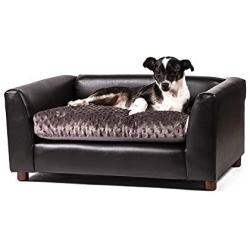 Keet Fluffly Deluxe Pet Bed, Sofa Charcoal, Small