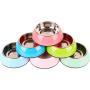 Manda Ocean Pet Bowls Stainless Steel Dog Cat Pet Bowl Universal Pet Water and Food Bowls 4 Sizes and 5 Colors Available