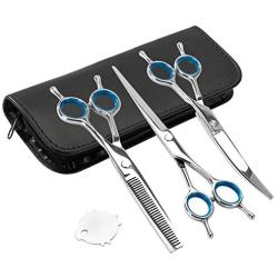 HIPIPET Dog Grooming Scissors Stainless Steel Professional Anti-Rust Shears Set Pet Grooming Scissors for Dogs/Cats