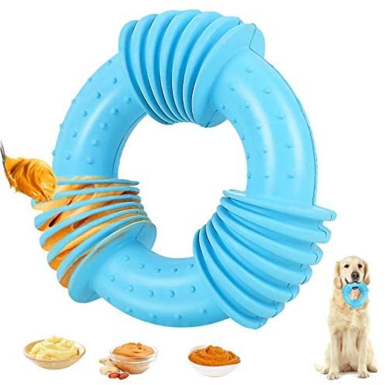 Dog Balls Treat Dispensing Dog Toys, Dog Toys for Aggressive Chewers Large  Breed, Nearly Indestructible Squeaky Dog Chew Toys for Large Dogs, Natural