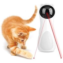 Cat Laser Toy, Automatic Rotating Laser Pointer for Cats, USB/Battery Charging Operated Pet Training Exercise Chaser Tool