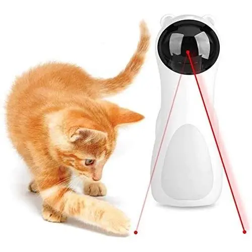 Cat Laser Toy, Automatic Rotating Laser Pointer for Cats, USB/Battery Charging Operated Pet Training Exercise Chaser Tool Cat Laser Toy, Automatic Rotating Laser Pointer for Cats, USB/Battery Charging Operated Pet Training Exercise Chaser Tool