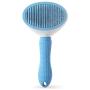 Pets Cat and Dog Hair Brush,Easy Self Cleaning,No More Shedding,Pet Supplies Pet Comb(Blue Thin)