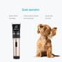 Dog Clippers Cat Shaver, Professional Hair Grooming Clippers Detachable Blades Cordless Rechargeable with Guards, Combs for Dog Cat Small Animal, Quiet Animal Horse Clippers (Gold)