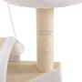 Dibea Activity Centre Cat Scratching Post, 43 cm, Beige/White