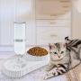 TENINYU 2 in1 Double Cat Bowls 500ml Pet Automatic Water Dispenser Detachable Cat Feeder Bowl No-Spill Pet Food Water Bowls for Cats and Small Dog
