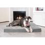 Furhaven Pet - Traditional Orthopedic Foam Mattress Dog Bed and Calming Anti-Anxiety Round Oval Nest Cuddler Dog Bed for Dogs and Cats - Multiple Sizes, Styles, and Colors.