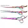 Dog Grooming Scissors Set,6CR Stainless Steel Straight Curved Thinning Shears,Pet Grooming Trimmer Kit for Long Short Hair for Cat Pet,7 Inch