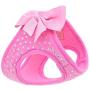 KLCW Pink Dog Harnesses for Small Dogs Diamond Dog Harness for Girl & Dog Birthday Gift- Small Dog Harness No Escape Step in Dog Vest Harness