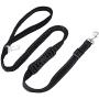 SlowTon 2 in 1 Dog Car Seat Belt + Leash, Heavy Duty Dual Use Adjustable Vehicle Seatbelt Tether Also 4FT Reflective Pet Walking Leads Durable Nylon Elastic Bungee for Training and Outdoors
