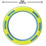 Nerf Dog Rubber & Foam Ring Dog Toy, Frisbee, Lightweight, Durable and Water Resistant, 9 Inch Diameter, for Medium/Large Breeds, Single Unit, Blue/Green