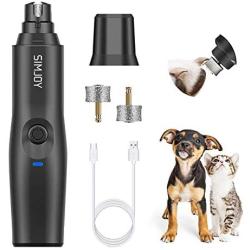 SIMJOY Electric Dog Nail Grinder Gentle Quiet, Professional Pet Nail Trimmer 2-Speed Regulation Pet Nail File for Small Medium Large Dogs Cats Pets Painless Paws Grooming, 2 Grinding Wheels