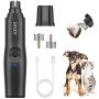 SIMJOY Electric Dog Nail Grinder Gentle Quiet, Professional Pet Nail Trimmer 2-Speed Regulation Pet Nail File for Small Medium Large Dogs Cats Pets Painless Paws Grooming, 2 Grinding Wheels