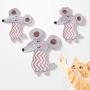 ocijf179 Cat Toy 5Pcs Pet Cat Plush Mouse Rat Doll Catnip Fun Scratch Resistant Bite Chewing Toy - Grey
