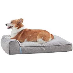 BDEUS 35 x 26 x 6.5In Orthopedic Large Pet Dog Bed Traditional Sofa Couch Pet Bed Mattress with Removable Cover and Pillow, Anti-Slip Bottom for Dogs & Cats