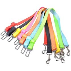 Latagui Adjustable & Retractable Dog Seat Belt with Safety Buckle,Multiple Colors and Strong Durable Nylon Material for Dog Harness,L 27.6 inch and W 1.0 inch