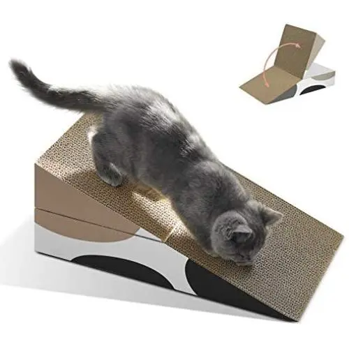ComSaf Cat Scratcher Triangle, Foldable Cat Scratching Cardboard, Corrugated Scratch Pad, Scratching Lounge Bed for Cat Kitten Kitty, Multiple Scratching Angles, Protecting Furniture, Reversible ComSaf Cat Scratcher Triangle, Foldable Cat Scratching Cardboard, Corrugated Scratch Pad, Scratching Lounge Bed for Cat Kitten Kitty, Multiple Scratching Angles, Protecting Furniture, Reversible
