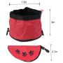 CLOVOCK Red Collapsible Dog Bowls with Dog Poop Bag Dispenser for Travel, Portable, and Light for Food and Water