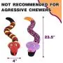 SCENEREAL Dog Squeaky Toy - Snake 2 Pack Stuffed Puppy Chew Toy Interactive Game Toys for Small Medium Dogs, Puppy SCENEREAL Dog Squeaky Toy - Snake 2 Pack Stuffed Puppy Chew Toy Interactive Game Toys for Small Medium Dogs, Puppy