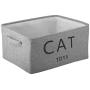 Pethiy Canvas cat Toy Basket Basket with Handles for Clothes Storage for cat/Dogs Toy Storage，pet bin，cat Toy bin，Pet Toy and Accessory Storage Bin