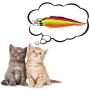 Batino 5pcs Pet Toy Caterpillar Kitten Toy Sticks Replacement Pack of Worms for Interactive Cat and Kitten Toy Wands