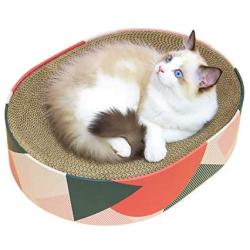 ComSaf MSBC Cat Scratcher Cardboard,Corrugated Scratch Pad, Cat Scratcher Lounge Bed for Furniture Protection, Cat Training Toy