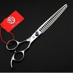 Purple Dragon Professional Pet Grooming Shears Dog/Poodle Cutting/Blending/Thinning/Chunker Scissors with Leather Bag for Pet Groomer